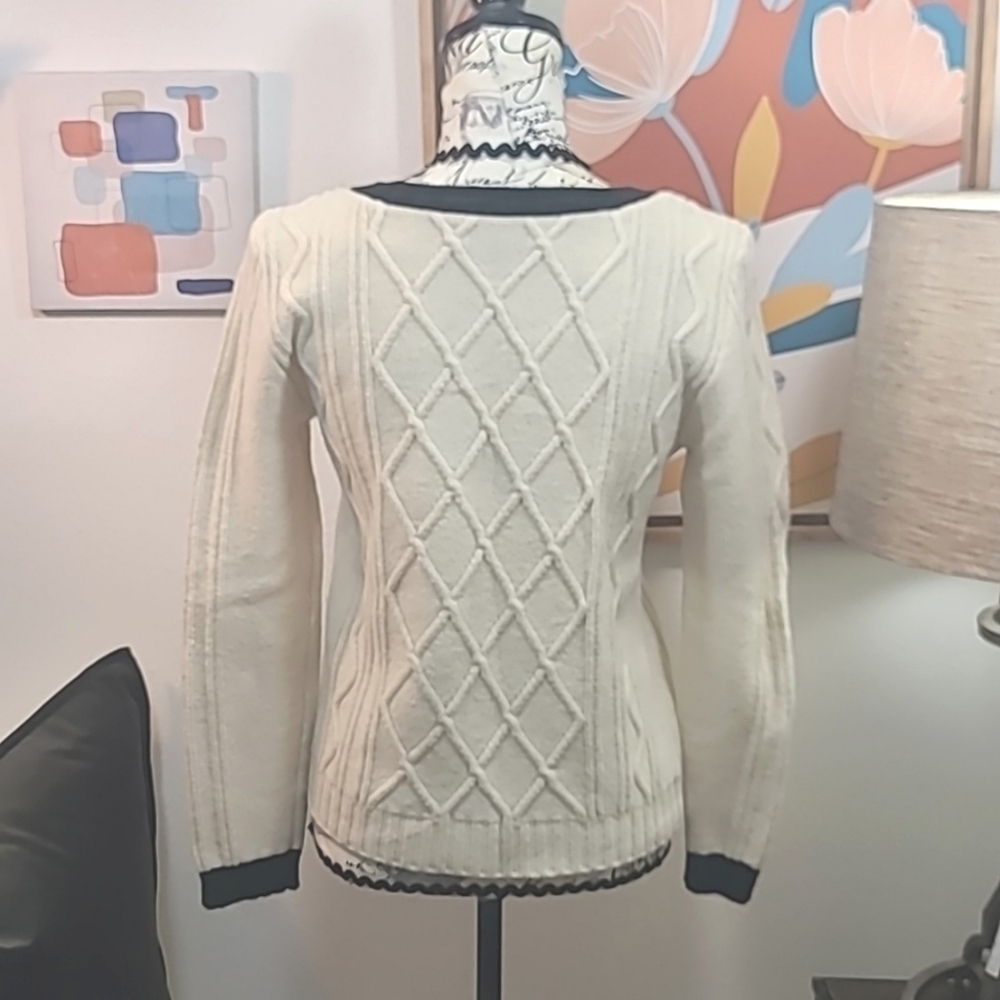 Brooklyn Industries 100% Lambswool Cable Knit Sweater — image 6 of 8